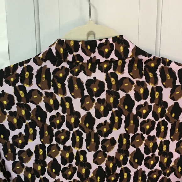 Diane Von Furstenberg Leopard Print Blouse - Brown and Pink - Picture 15 of 16